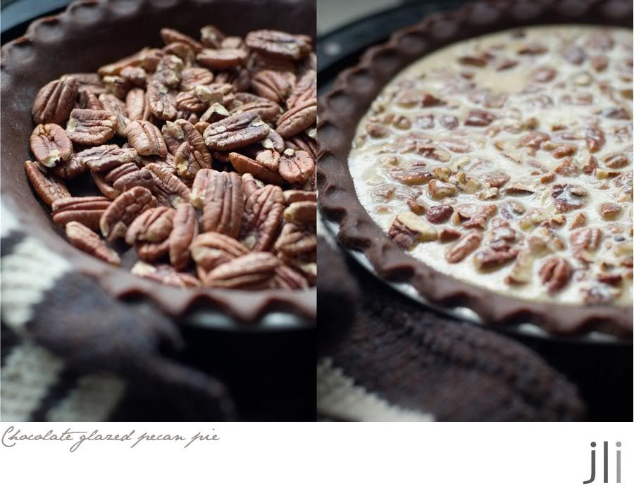chocolate glazed pecan pie / DELICIOUS BITES